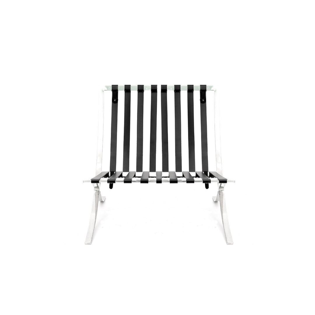 Sillón individual Aviñon metal cojín negro